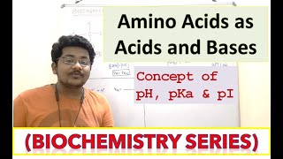 4 pH pKa and pI  Amino acids as acids and bases  Biochemistry series [upl. by Conah407]