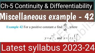 Miscellaneous example 42  Ncert Class 12 Maths  Chapter 5 Continuity and differentiability [upl. by Head]