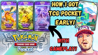 How To Get Pokemon TCG Pocket EARLY Early Gameplay [upl. by Anihs]