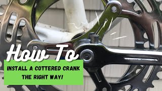 How To Install A Cottered Crank Arm The Right Way With Or Without A Press [upl. by Wandie35]