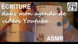 ASMR français  Écriture dans mon agendabujo 79 [upl. by Maram374]