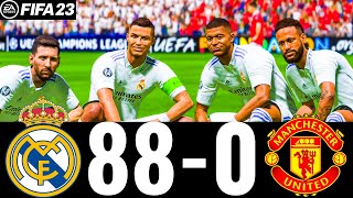 FIFA 23  MESSI RONALDO MBAPPE NEYMAR ALL STARS  REAL MADRID 880 MAN UTD  UCL FINAL [upl. by Lagasse190]