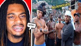 Poudii Visits Brazils Most Dangerous Favela REACTION😳 [upl. by Merat]