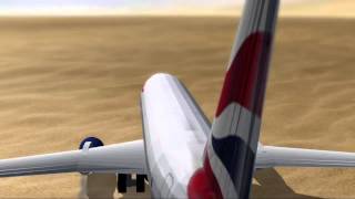 Plane Landing in Desert  iClone Animation [upl. by Aldwon]