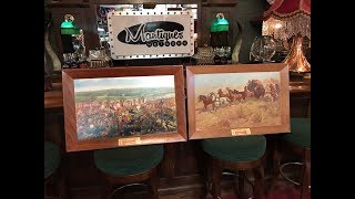 Set of 1950s Budweiser SelfFramed Cardboard Western Ads SOLD [upl. by Llevart49]