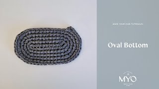 How to crochet an oval bottom  tutorial  Hur du virkar en oval botten [upl. by Tamaru]