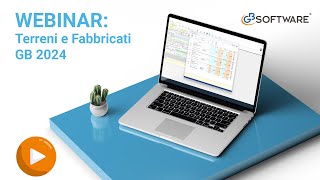 Webinar operativo Terreni e Fabbricati GB 2024 – GBsoftware [upl. by Hairacaz]