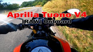 Aprilia Tuono V4 1100  Insane Sound  Narrow roads 5  RAW Onboard [upl. by Fanchie]