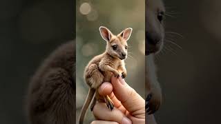 🦘 Mini Kangaroo Joey on a Finger Australia’s Tiniest Icon 🇦🇺 [upl. by Abbottson]