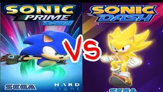 Sonic Prime Dash Vs Sonic Dash  Boscage Maze Sonic VS Super Sonic  All Characters Unlocked [upl. by Nipsirc]