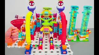 Satisfying Building Blocks  Quadrilla Marble Run ASMR  Sound Efects [upl. by Odilia384]