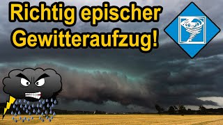 Gewitterfront zieht quer durch Oberbayern 13 August  Wetteraction 2018 [upl. by Oigres669]