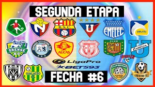 🔴LIGAPRO CALENDARIO FECHA 6 SEGUNDA ETAPA LIGAPRO ECUADOR 2023  PROXIMOS PARTIDOS LIGAPRO FASE 2 [upl. by Lokin]