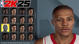 RUSSLE WESTBROOK FACE CREATION IN NBA 2K25 [upl. by Nolad461]