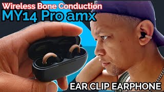 NEW Wireless Ear Clip Bone Conduction Earphones  Bluetooth 53EDR Black MY14 Pro amx [upl. by Odelet455]