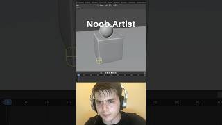 Noob vs Pro artist shrink wrap constraint blendertutorial blender blendercommunity blender3d [upl. by Aivilys]