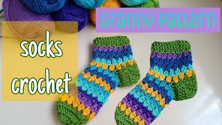 how to crochet socks  easy socks crochet gtanny pattern tutorial [upl. by Pfeffer]