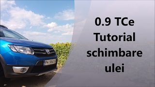 TUTORIAL schimbare ulei 09 TCe 90  Oil change procedure for Dacia  Renault 09 TCe 90 [upl. by Barcellona]