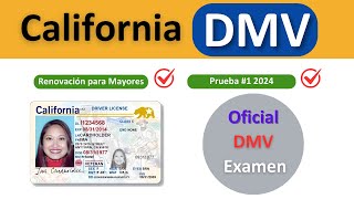 Examen de Renovación para Conductores Mayores del DMV de California 2024  Parte 1 [upl. by Ardena]