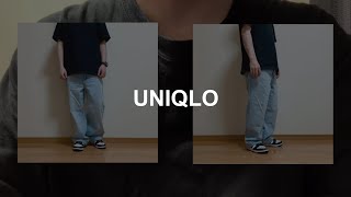 UNIQLO（ユニクロ）ワイドストレートジーンズ｜サイズ感・メンズ・レディース [upl. by Eitsrik2]