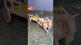 Horse amp Cart DIY Model – Cardboard Craft short reel viral youtubeshort trending diycrafts [upl. by Koball]