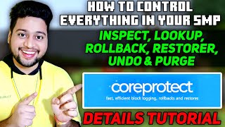 How To Use CoreProtect Plugin in Hindi  CoreProtect Plugin Tutorial  Minecraft CoreProtect Plugin [upl. by Chapell]