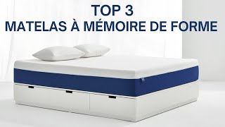 TOP 3  Meilleur Matelas à Mémoire de Forme 2024 [upl. by Dacy]