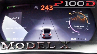 Tesla Model X P100D LUDICROUS Acceleration 0242 kmh by AutoTopNL [upl. by Davina]