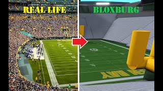 Building The Green Bay Packers Stadium In Bloxburg [upl. by Mariette]