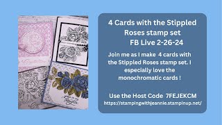 Stippled Roses Cards [upl. by Olemrac858]