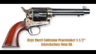 Hege  Uberti Cattleman Peacemaker 5 12quot Schreckschuss 9mm RK [upl. by Ativad130]