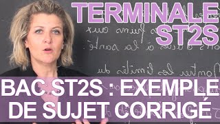 Exemple de sujet corrigé en ST2S au Bac  ST2S  Terminale  Les Bons Profs [upl. by Jephum288]