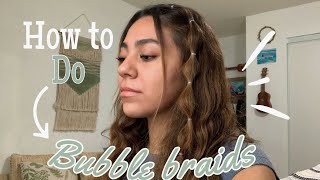 ✰How to do bubble braids  easy hairstyle✰ [upl. by Yeldud611]