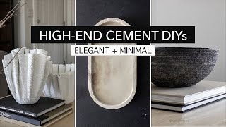 HIGHEND CONCRETE DIY DECOR HACKS vase vintage pottery modern trays [upl. by Eimia694]