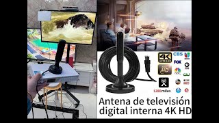 Antena de televisión digital interna 4K HD [upl. by Sellers]