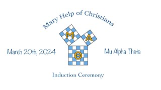 Mu Alpha Theta 2024 Induction [upl. by Dorn339]