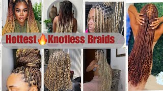 2024 Hottest 🔥Knotless Braids for Black WomenKnotless Braids for Elegant Ladies [upl. by Innad]