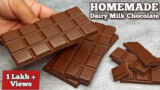 How to Make Dairy Milk Chocolate Bar at Home  Silky Smooth Milk Chocolate Recipe [upl. by Nnahteb]