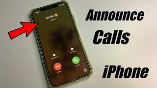 How to Turn on Announce Calls in iPhone  My iPhone speaks Caller id When Call [upl. by Eiuqcaj595]