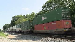 NORFOLK SOUTHERN GE AC44C6M Southbound Intermodal Container Train [upl. by Llennoj]