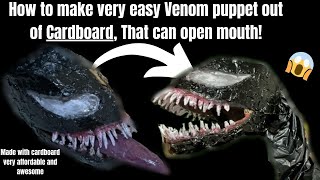 How To Make VERY EASY Venom Puppet out of cardboard  FREE TEMPLATES  Venom 3 [upl. by Cathleen612]