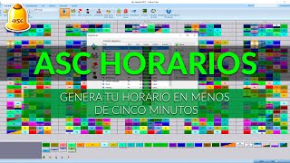 ASC HORARIOS  GENERAR HORARIO RAPIDAMENTE [upl. by Lobiv599]