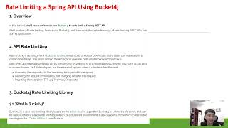 Introduce Rate Limiting a Spring API Using Bucket4j Part 1 [upl. by Ahsirtap656]