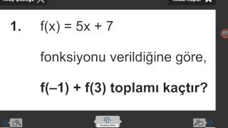 Fonksiyonlar7Doğrusal fonksiyon Fonksiyonda değer bulma Bır fonksiyonu diğeri türünden yazma [upl. by Olette211]