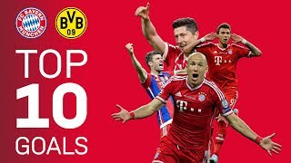 FC Bayerns Top 10 Goals vs Borussia Dortmund [upl. by Namus644]