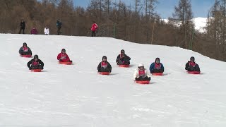 La descente en luge pratique star de la station de Réallon 05 [upl. by Alejandrina]