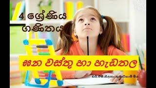 Gana wasthu ha hadathala  ඝන වස්තු හා හැඩතල  01 කොටස  Grade 4  Mathematics [upl. by Lawry]