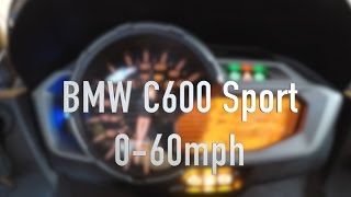 BMW C600 060mph  0100kph in 5 Seconds [upl. by Lagasse]