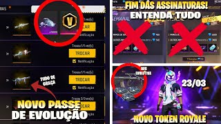 NOVA ATUALIZAÇÃO NOVO PASSE DE EVOLUÇÃO FIM DO MENSAL E SEMANALNOVOS EVENTOS NOVIDADES FREE FIRE [upl. by Marsden]