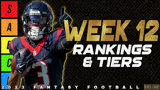 Top 40 Wide Receiver Rankings  Week 12 Fantasy Football [upl. by Narmak]